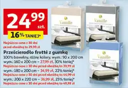 Auchan Prześcieradlo frotte z gumką 220 x 200 cm oferta