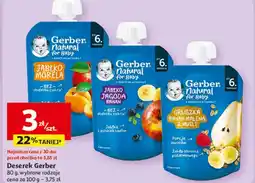 Auchan Deserek gruszka banan malina z musli Gerber Natural For Baby oferta