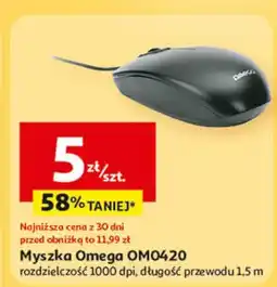 Auchan Mysz om0420b czarny Omega oferta