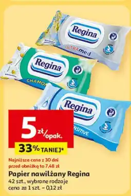 Auchan Papier toaletowy nawilżany ultra med Regina oferta