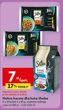 Auchan Karma dla kota tuńczyk-łosoś Sheba Fresh Cuisine oferta