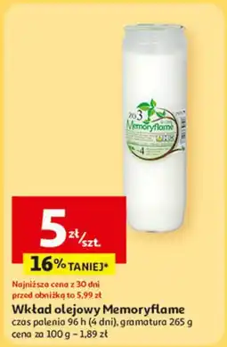 Auchan Wkład olejowy 4d Memoryflame oferta