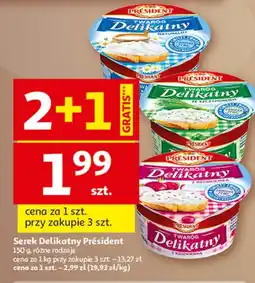 Auchan Twaróg delikatny z rzodkiewką President oferta