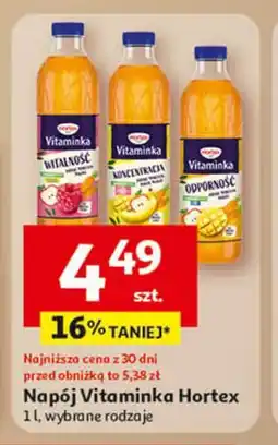 Auchan Sok marchew-jabłko-banan-mango Hortex Vitaminka oferta