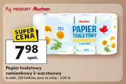 Auchan Papier toaletowy rumiankowy Auchan Różnorodne (Logo Czerwone) oferta