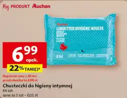 Auchan Chusteczki do higieny intymnej Auchan Różnorodne (Logo Czerwone) oferta