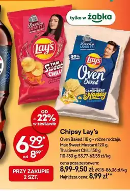 Żabka Lay's Chipsy (Oven Baked, Max Sweet Mustard, Thai Sweet Chilli) oferta