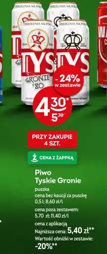 Żabka Piwo Tyskie Gronie oferta