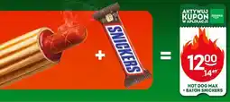 Żabka Hot Dog Max + Baton Snickers oferta