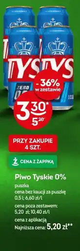 Żabka Piwo Tyskie 0% oferta