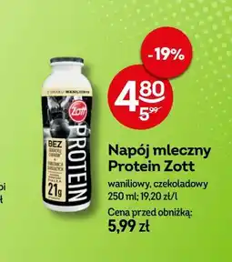 Żabka Napój mleczny Protein Zott oferta