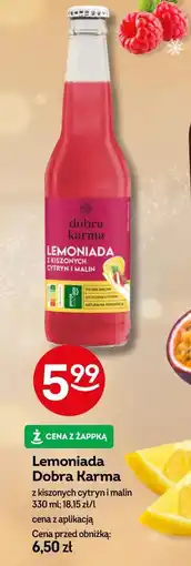 Żabka Lemoniada Dobra Karma z kiszonych cytryn i malin oferta