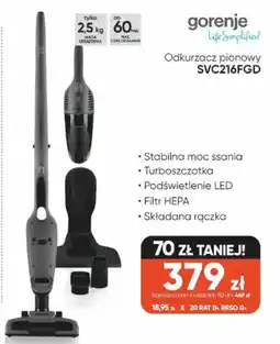 Max Elektro Gorenje Odkurzacz pionowy SVC216FGD oferta