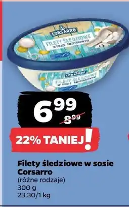 Netto Filety śledziowe w sosie Corsarro (różne rodzaje) 300 g, 23,30 zł/kg oferta