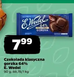 Netto Czekolada klasyczna gorzka 64% E. Wedel oferta