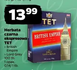 Netto Herbata czarna ekspresowa TET British Empire, Lord Grey oferta