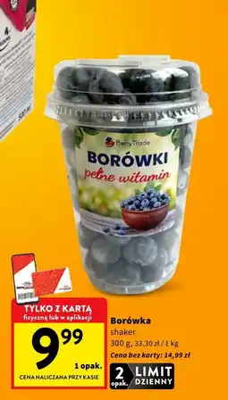 Intermarche Borówka shaker 300 g, 33,30 zł / 1 kg oferta