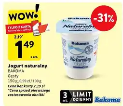 Intermarche Jogurt naturalny BAKOMA Gęsty oferta