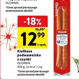 Intermarche Kiełbasa podwawelska z szynki OLEWNIK oferta