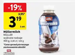Intermarche Napój mleczny Müllermilch wybrane rodzaje oferta