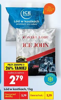 Biedronka Lód w kostkach Ice John 1 kg oferta