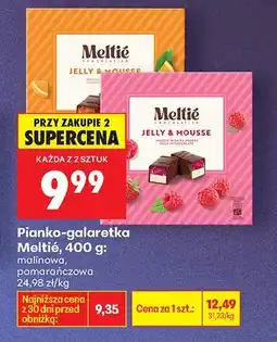 Biedronka Pianko-galaretka Meltić, 400 g: malinowa, pomarańczowa oferta