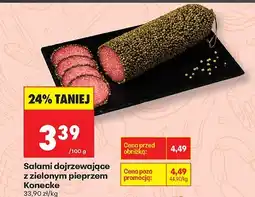 Biedronka Salami dojrzewające z zielonym pieprzem Konecke oferta