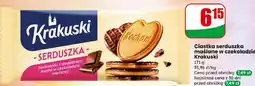 Dino Ciastka serduszka maślane w czekoladzie Krakuski oferta