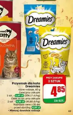 Dino Przysmak dla kota DREAMIES oferta