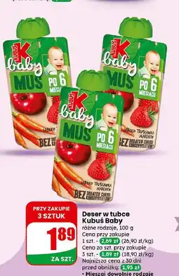 Dino Mus jabłko-truskawka-marchew Kubuś Baby oferta