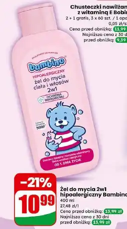 Dino Żel do mycia ciała i włosów 2w1 Bambino oferta
