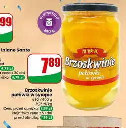 Dino Brzoskwinie połówki w lekkim syropie M&K oferta