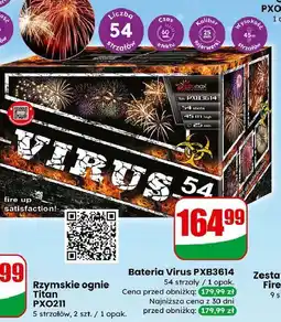 Dino Wyrzutnia virus 54 strzały Piromax oferta