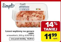 Carrefour Łosoś wędzony na gorąco Simply oferta