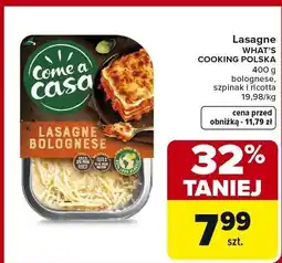 Carrefour Lasagne bolognese What's Cooking Polska Come a casa oferta