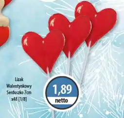 DUO-TES Lizak Walentynkowy Serduszko 7cm Unikatowe Lizaki oferta