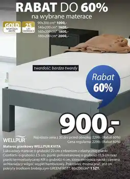 JYSK Materac Wellpur oferta