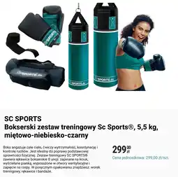Biedronka Bokserski zestaw treningowy Sc Sports , 5,5 kg, miętowo-niebiesko-czarny oferta