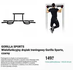 Biedronka Wielofunkcyjny drążek treningowy Gorilla Sports, czarny oferta
