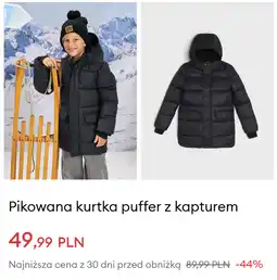 Sinsay Pikowana kurtka puffer z kapturem oferta