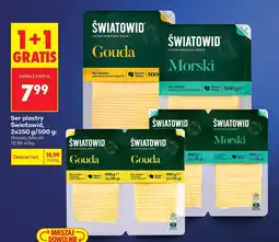 Biedronka Ser plastry Światowid Gouda, 2x250 g/500 g oferta