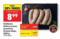 Biedronka Kiełbasa biała surowa premium oferta