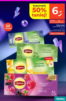 Dealz Herbata Lipton różne rodzaje oferta