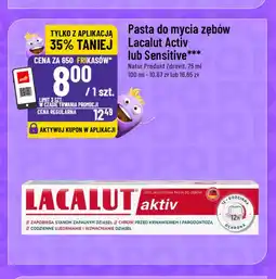 Polomarket Pasta do mycia zębów Lacalut Active lub Sensitive oferta
