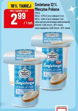 Polomarket Śmietana 12% Mleczna Polana oferta