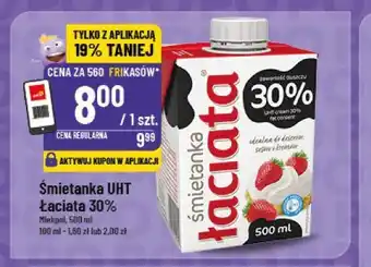Śmietanką UHT Łaciata 30%