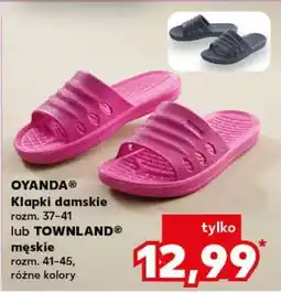 Kaufland OYANDA Klapki damskie rozm. 37-41 lub TOWNLAND męskie rozm. 41-45, różne kolory oferta