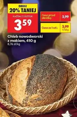 Biedronka Chleb nowodworski z makiem, 410 g oferta