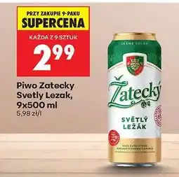 Biedronka Piwo Żatecký Světlý Ležák, 9x500 ml oferta