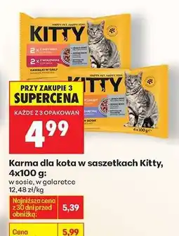 Biedronka Karma dla kota w saszetkach Kitty, 4x100 g oferta